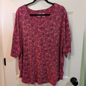 Stefano Vintage Pink Button-Front Printed Shirt - Relaxed Fit